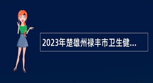 2023年楚雄州禄丰市卫生健康系统卫生紧缺人才第二场招聘公告