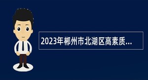 2023年郴州市北湖区高素质专业化党政人才引进公告