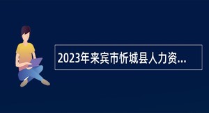 2023年来宾市忻城县人力资源和社会保障局编外聘用人员招聘公告