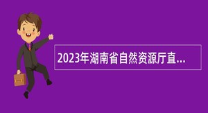 2023年湖南省自然资源厅直属事业单位招聘公告