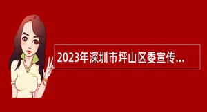 2023年深圳市坪山区委宣传部招聘特聘岗公共辅助员公告