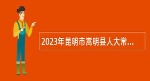2023年昆明市嵩明县人大常委会办公室招聘编外人员公告