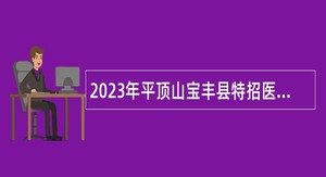 2023年平顶山宝丰县特招医学院校毕业生招聘公告