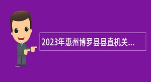 2023年惠州博罗县县直机关招聘编外专业人员公告
