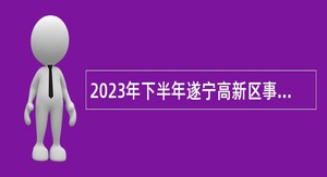 2023年下半年遂宁高新区事业单位招聘考试公告（27人）