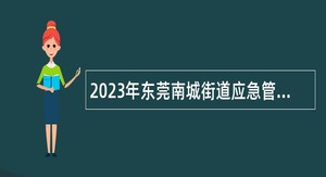 2023年东莞南城街道应急管理分局、网格管理中心招聘公告