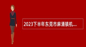 2023下半年东莞市麻涌镇机关事业单位招聘聘员公告