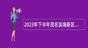 2023年下半年茂名滨海新区事业单位招聘考试公告（14人）