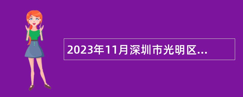 2023年11月深圳市光明区工业和信息化局招聘专干公告