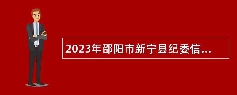 2023年邵阳市新宁县纪委信息中心选聘公告