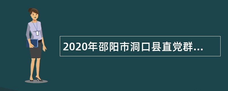 2020年邵阳市洞口县直党群系统事业单位招聘公告