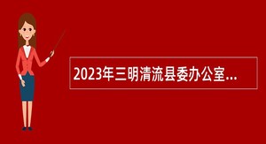 2023年三明清流县委办公室招聘通信员公告