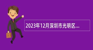 2023年12月深圳市光明区国有资产监督管理局第二批选聘一般特聘专干公告