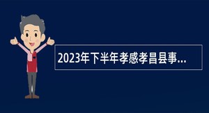2023年下半年孝感孝昌县事业单位招聘考试公告（121人）