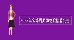 2023年宝鸡周原博物院招聘公告