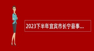 2023下半年宜宾市长宁县事业单位考核招聘公告