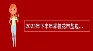 2023年下半年攀枝花市盐边县直接考核招聘中小学（幼儿园）教师公告