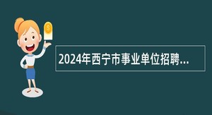 2024年西宁市事业单位招聘考试公告（256名）