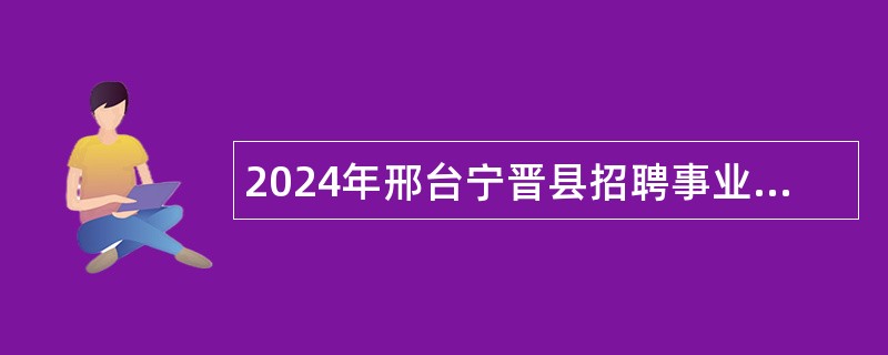 2024年邢台宁晋县招聘事业单位人事代理人员公告