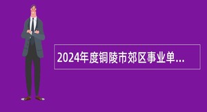 2024年度铜陵市郊区事业单位招聘考试公告（11名）