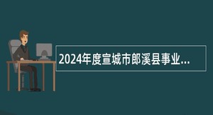 2024年度宣城市郎溪县事业单位招聘考试公告（111名）