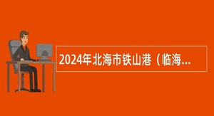 2024年北海市铁山港（临海）工业区管理委员会招聘公告