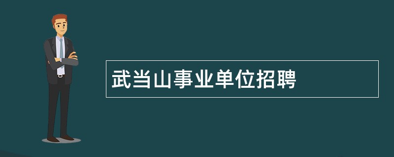 武当山事业单位招聘